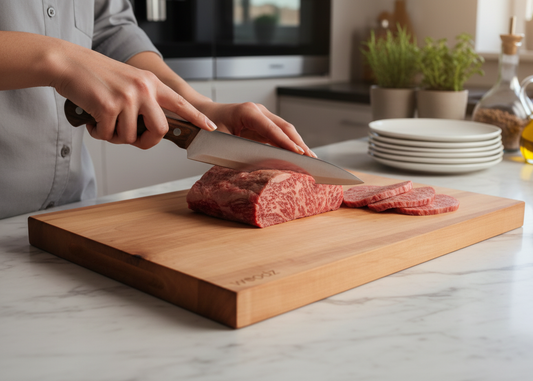 Gedämpfter Birnbaum - Holzschneidebrett - Premium Qualität