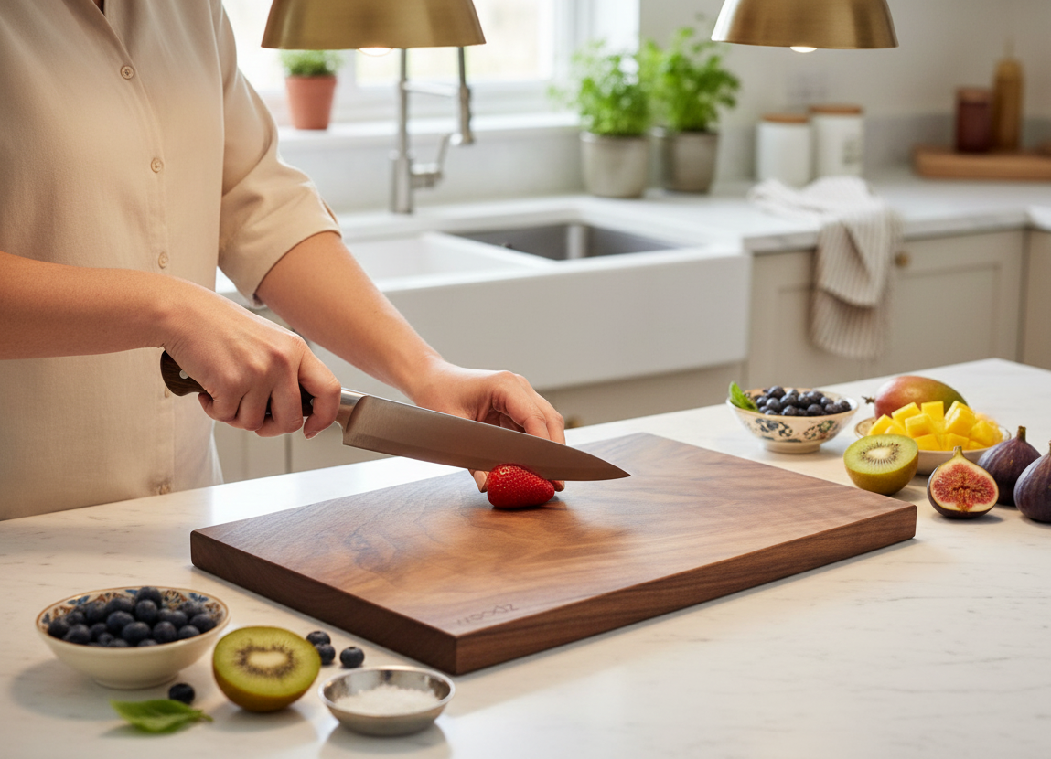 Kaukasischer Nussbaum - Holzschneidebrett - Premium Qualität